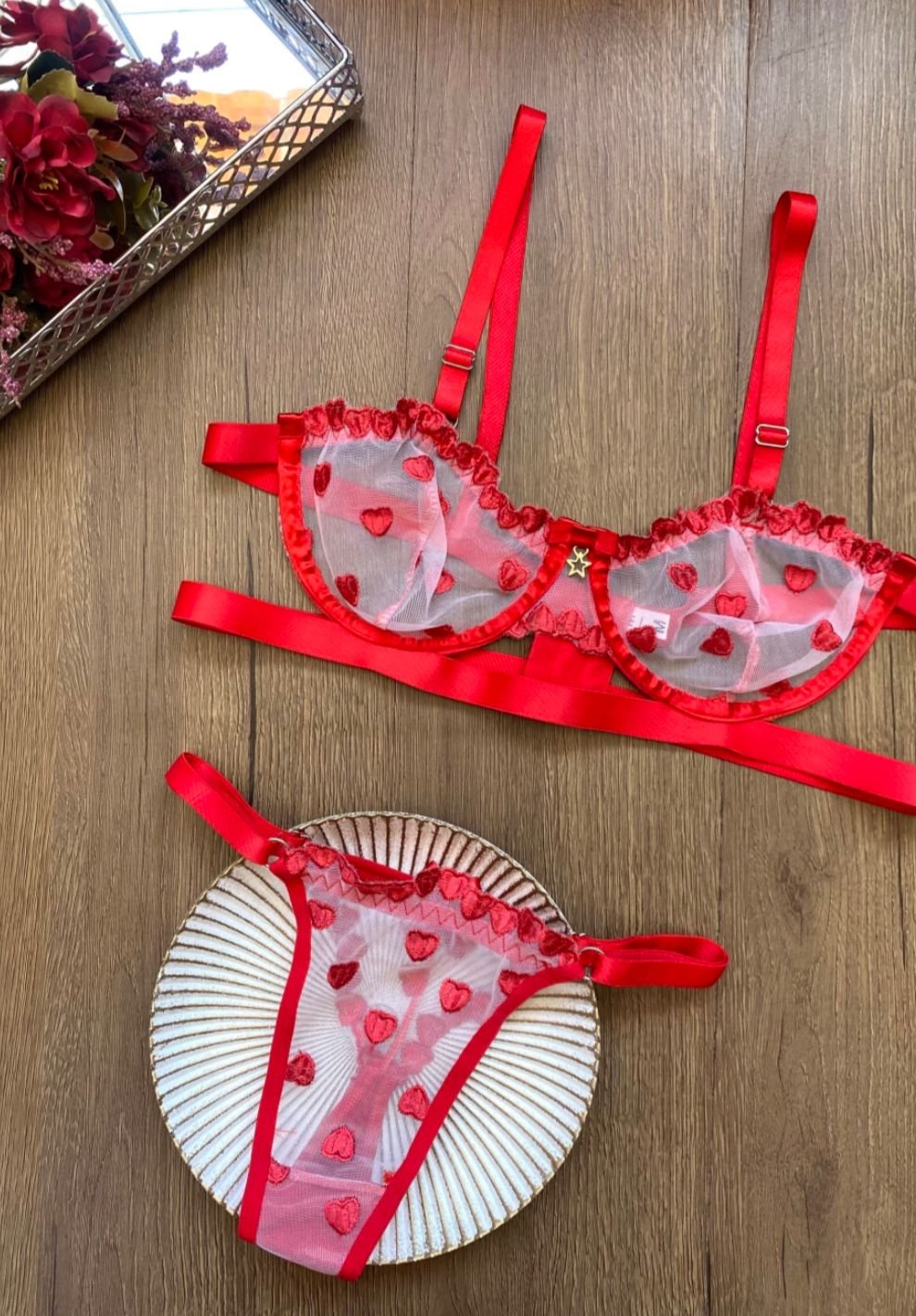 Conjunto Renda Cores - cor cores